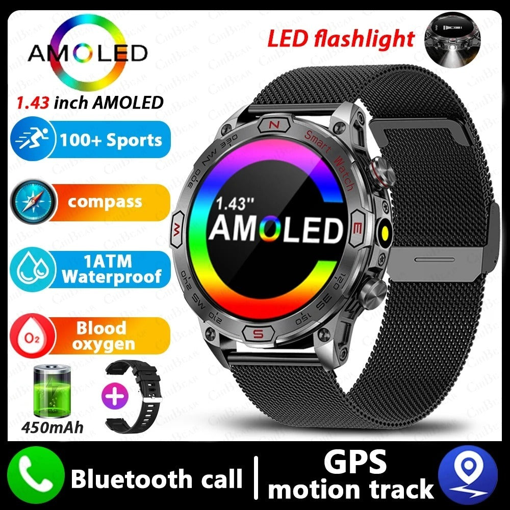 Smart Watch HD AMLOED Screen Bluetooth Calling Sports Watch