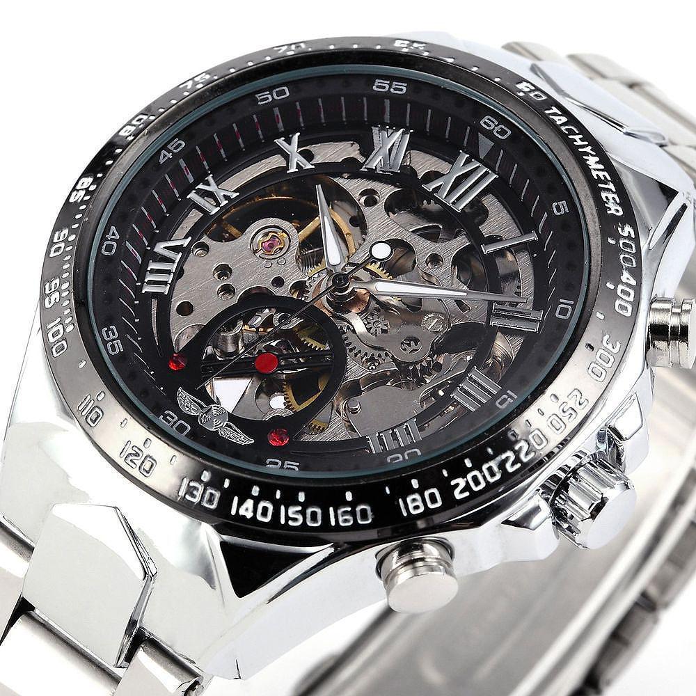 Men's Personality All-steel Hollow Automatic Mechanical Watch