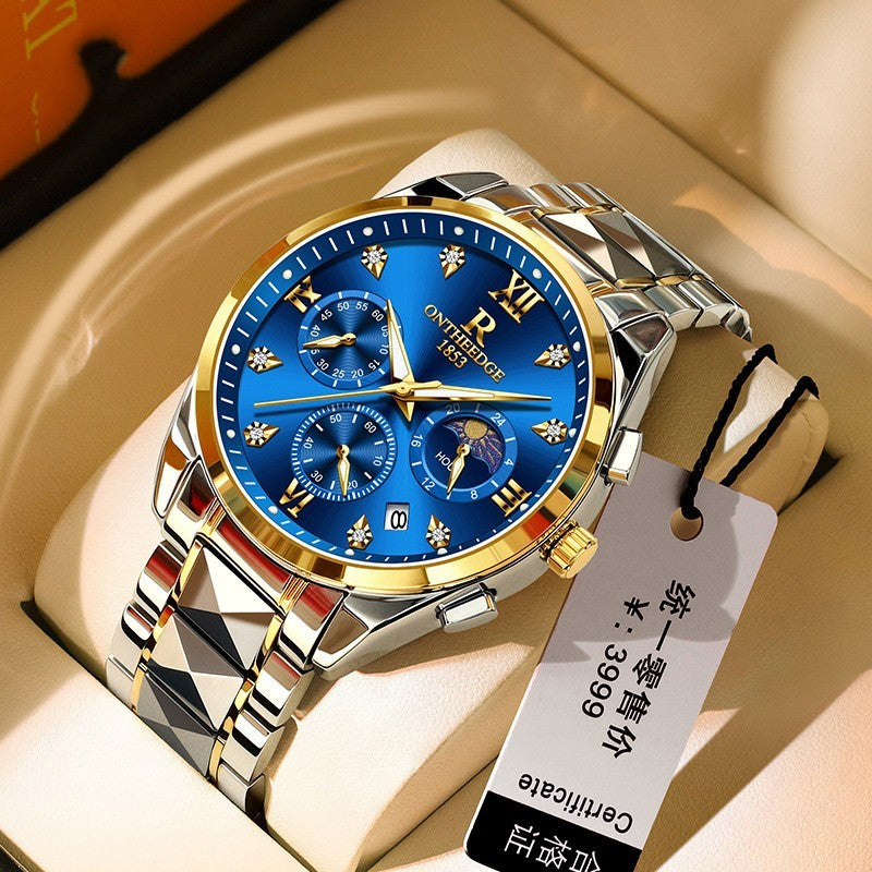 Waterproof Tungsten Steel Quartz Business Watch