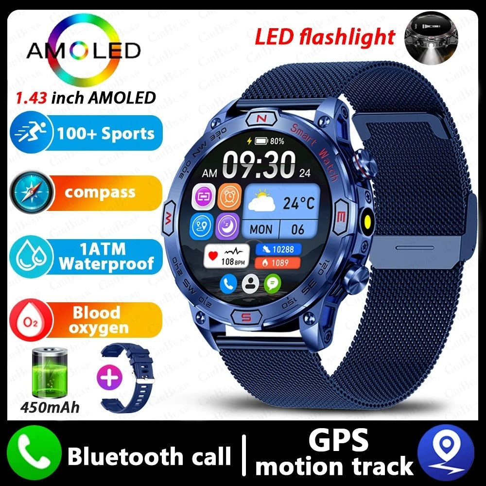 Smart Watch HD AMLOED Screen Bluetooth Calling Sports Watch