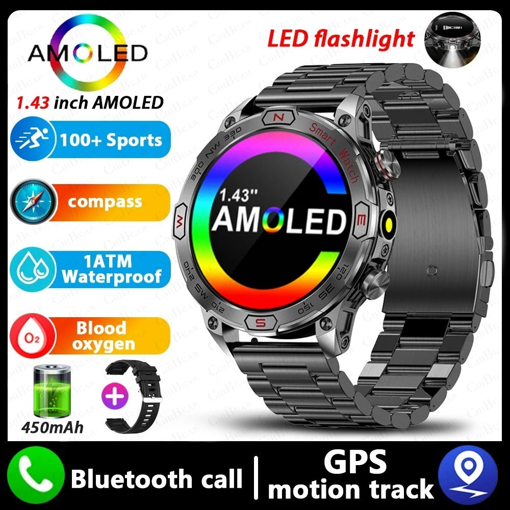 Smart Watch HD AMLOED Screen Bluetooth Calling Sports Watch