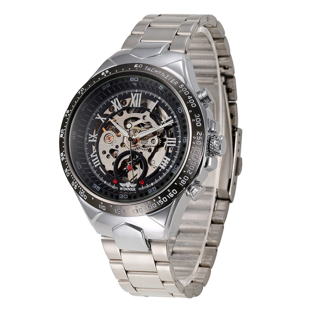 Men's Personality All-steel Hollow Automatic Mechanical Watch