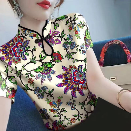 Retro Cheongsam Shirt Women's Summer